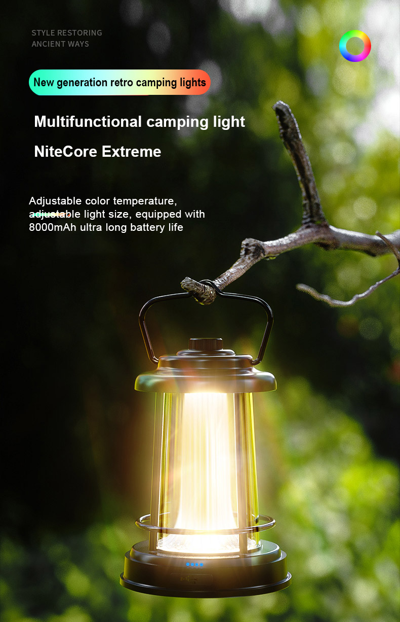 Retro Camping Lantern - nostalgic old-fashioned appearance with modern LED technology